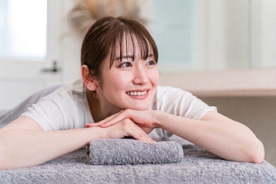 urokoBodyCareで関節の矯正を受ける女性のイメージ画像。