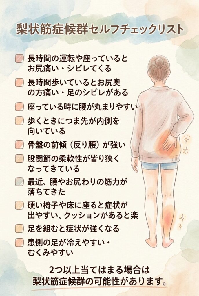 梨状筋症候群チェックリスト