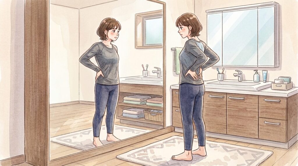反り腰に悩む女性のイメージ