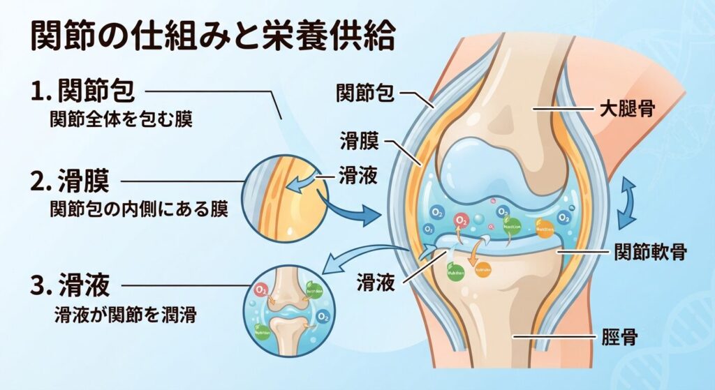 関節包と滑膜、滑液の解説