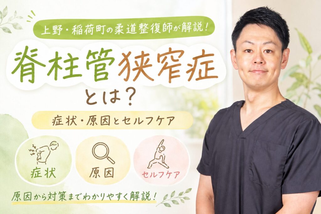 脊柱管狭窄症とは?症状・原因とセルフケアを上野・稲荷町の柔道整復師が解説のサムネイル画像